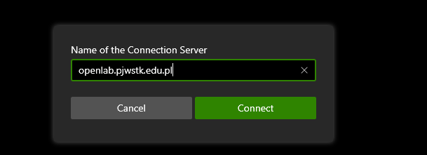 Dodawanie serwera Omnissa Horizon - przycisk Add Server